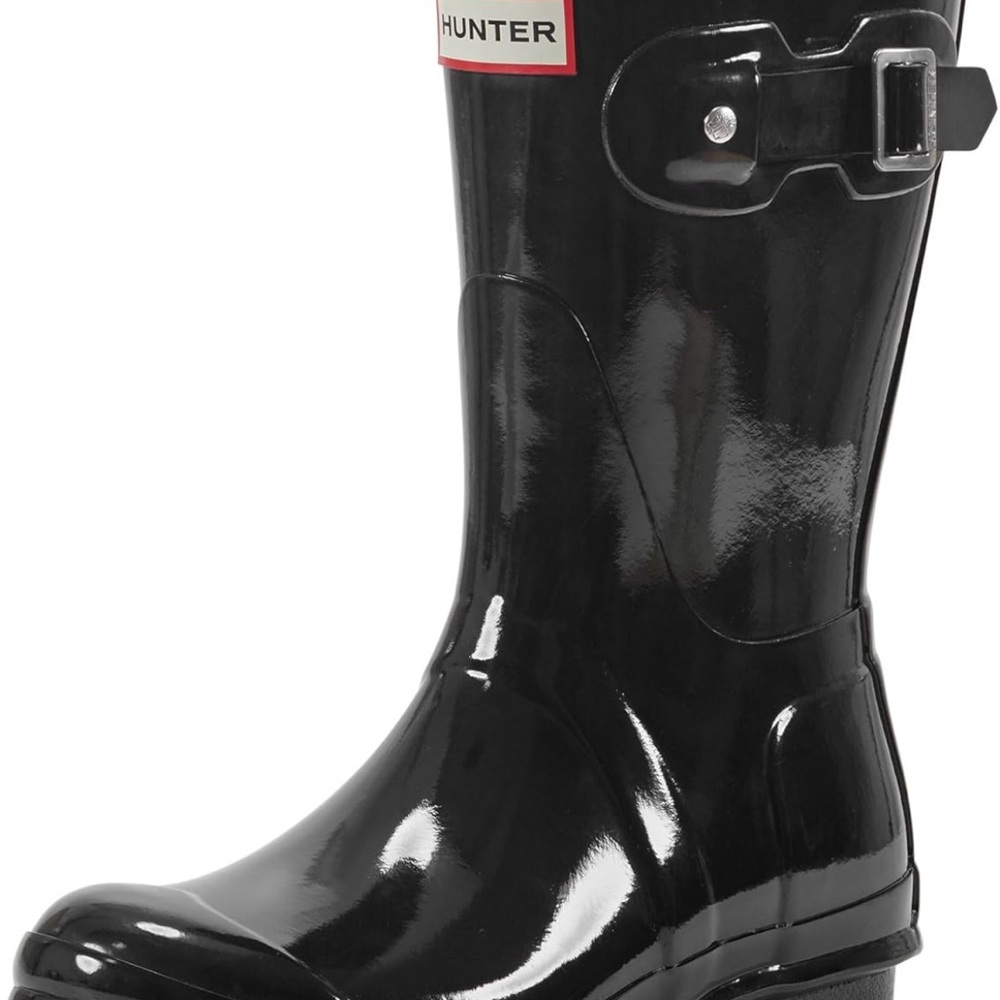 Hunter Shiny Black Rain Boots